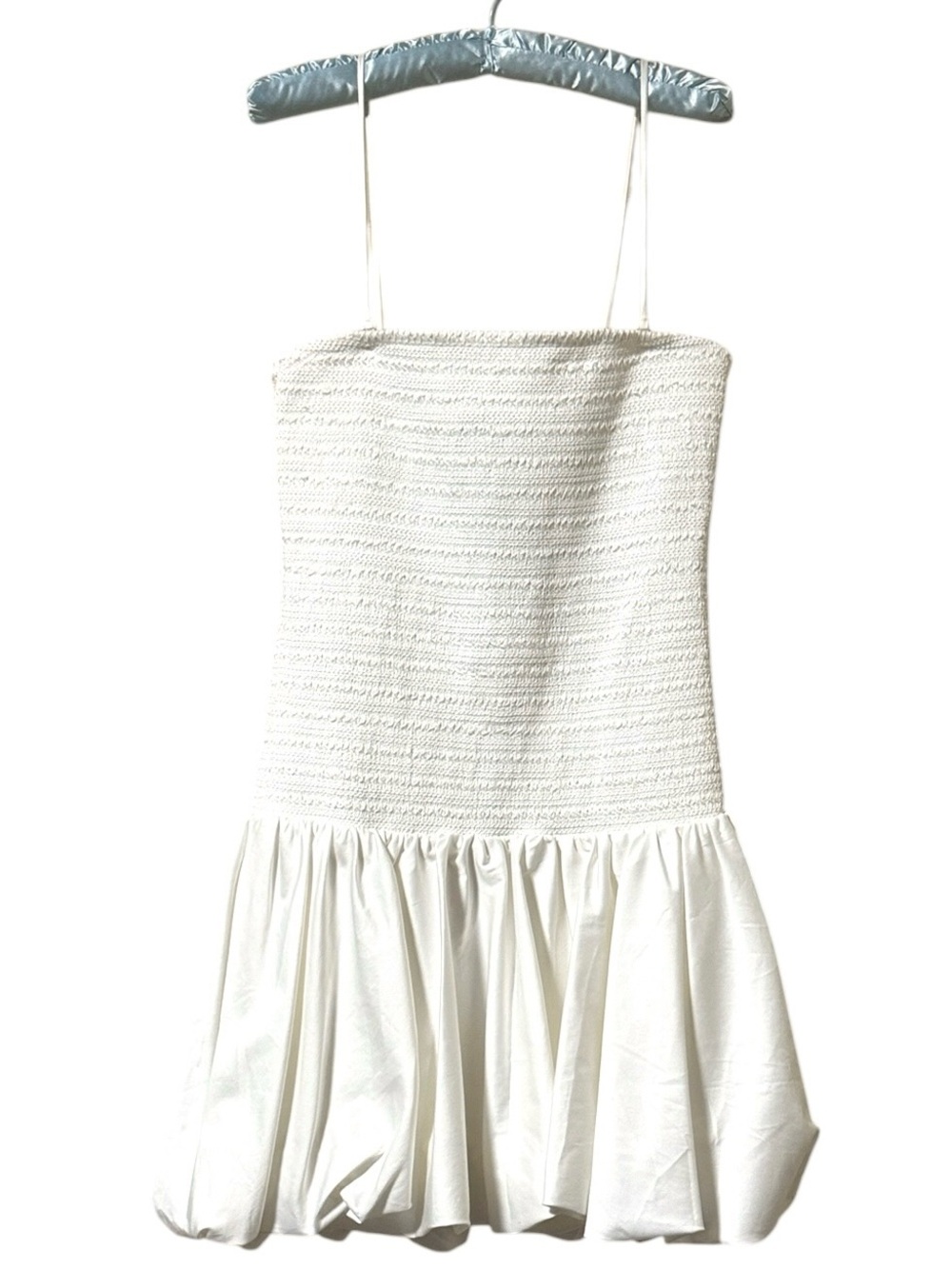 Alice & Olivia Arden Smocked Drop-Waist Bubble Minidress Size 10
